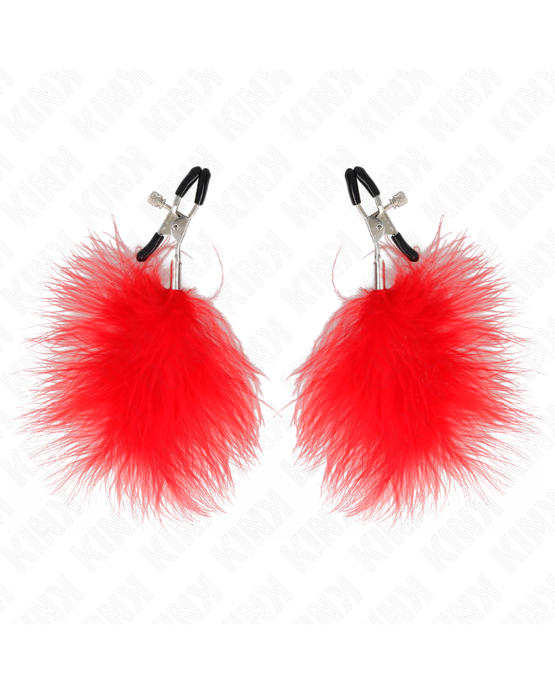 KINK - PINZA PER CAPEzzoli PIUMA ROSSO 7 CM