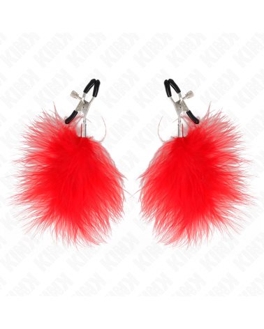 KINK - PINZA PER CAPEzzoli PIUMA ROSSO 7 CM
