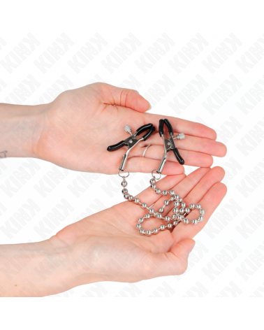 KINK - MORSETTI PER CAPEZZOLI A CATENA DI PERLINE 30 CM