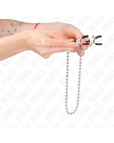 KINK - MORSETTI PER CAPEZZOLI A CATENA DI PERLINE 30 CM