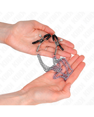 KINK - PINZE PER CAPEzzoli CON 3 CATENE ARGENTO 20/23/28 CM