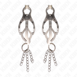 KINK - PINZE PER CAPEZZOLI TRIFOGLIO GIAPPONESE CON CATENINE ARGENTO 2