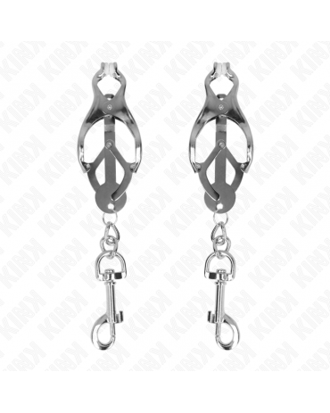KINK - PINZE PER CAPEZZOLI TRIFOGLIO GIAPPONESE CON GANCI ARGENTO 2