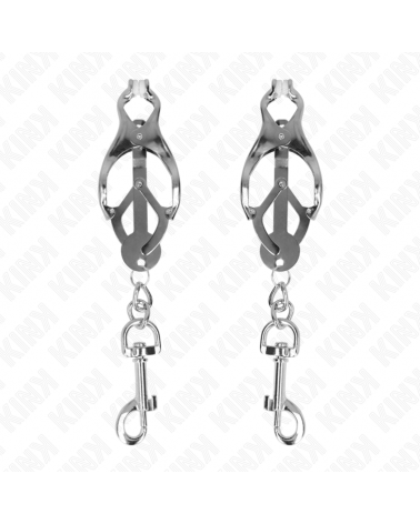 KINK - PINZE PER CAPEZZOLI TRIFOGLIO GIAPPONESE CON GANCI ARGENTO