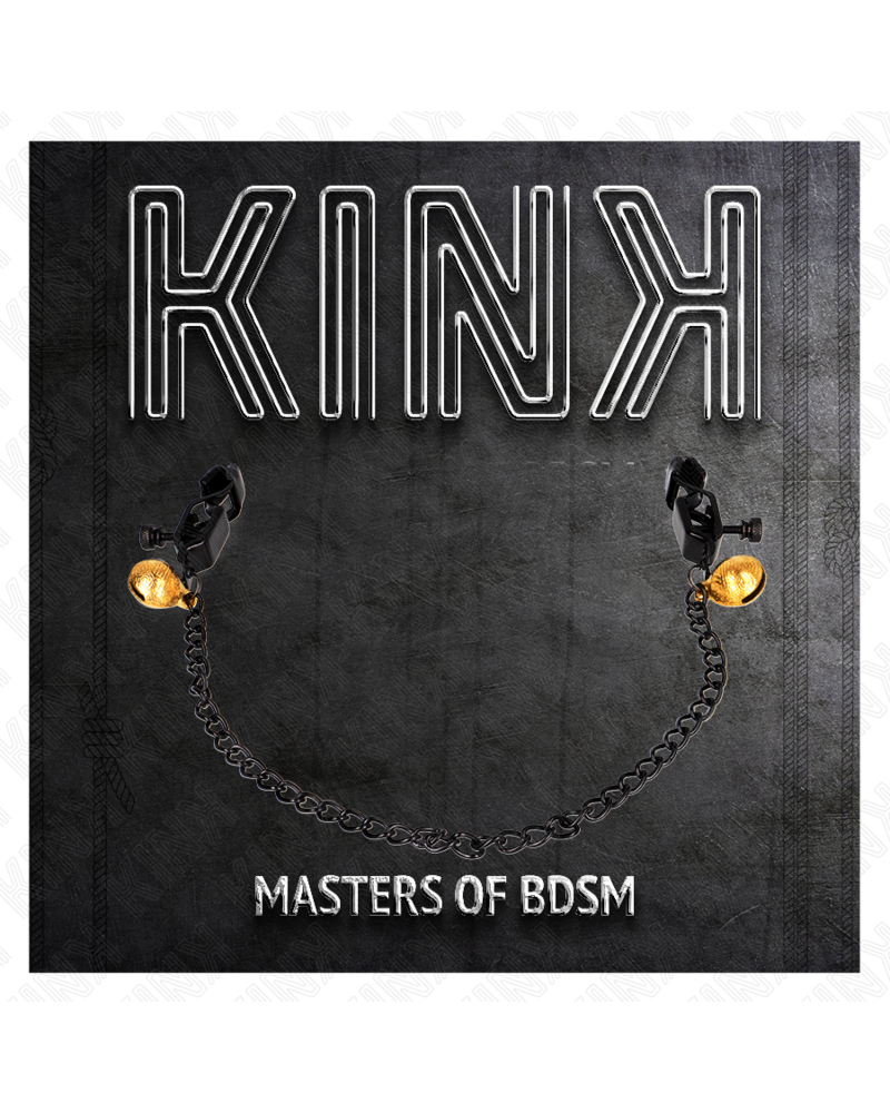 KINK - PINZE PER CAPEZZOLI A CATENA PIATTA E CAMPANA ARGENTO 30 CM