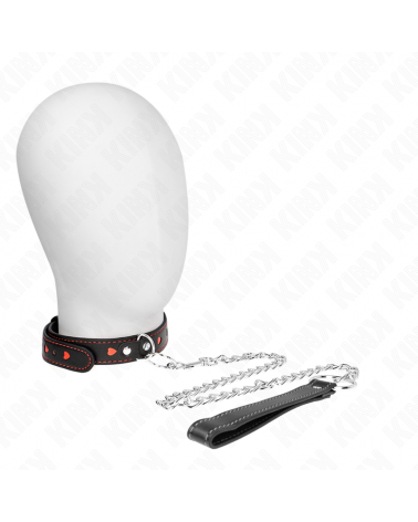 KINK - COLLANA CON CINTURINO 65 CM DETTAGLI CUORE 52,5 X 2,5 CM