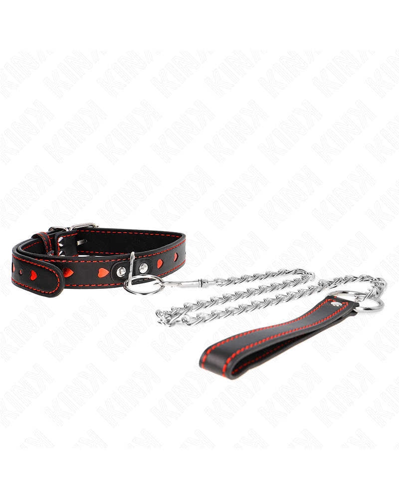 KINK - COLLANA CON CINTURINO 65 CM DETTAGLI CUORE 52,5 X 2,5 CM