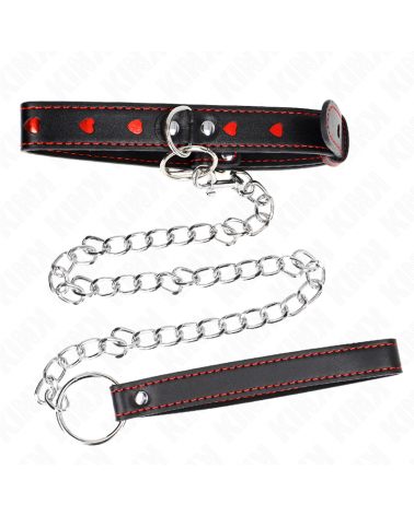 KINK - COLLANA CON CINTURINO 65 CM DETTAGLI CUORE 52,5 X 2,5 CM