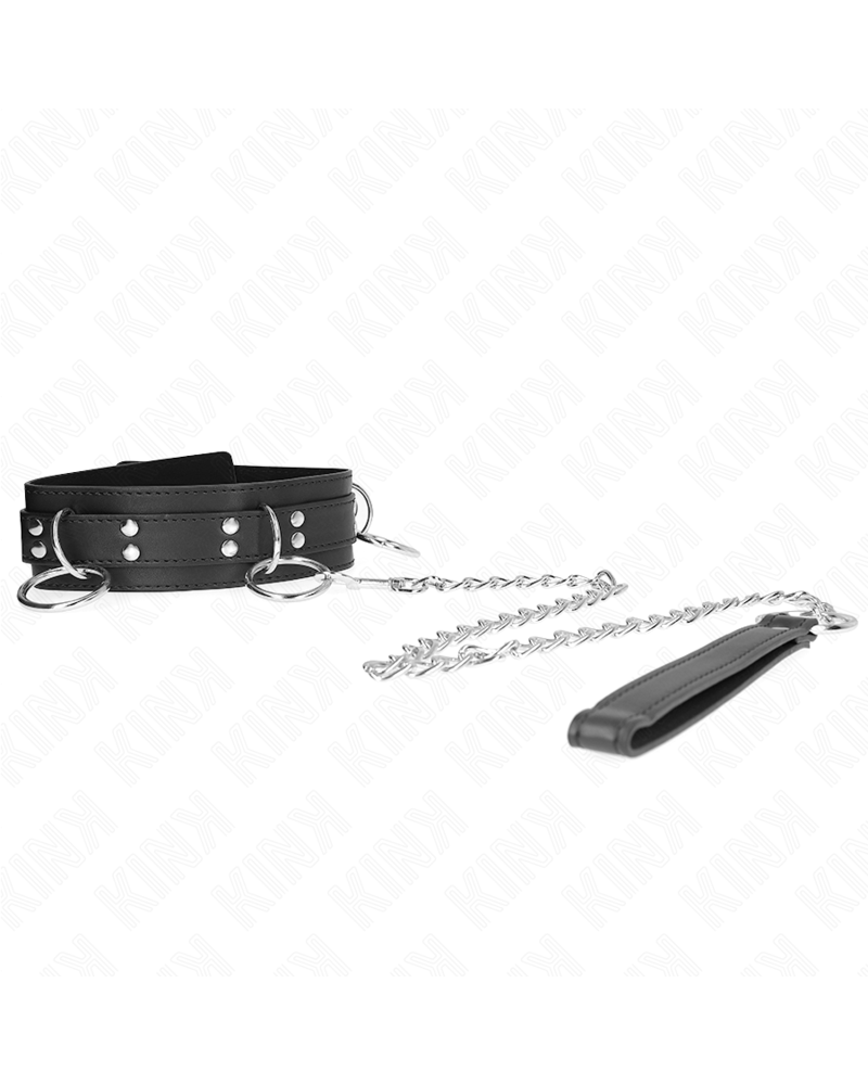 KINK - COLLANA SCHIAVITÙ 3 ANELLI CON CINTURINO 80 CM 53 X 5 CM