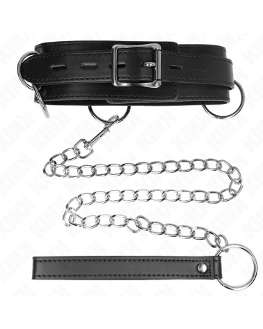 KINK - COLLANA SCHIAVITÙ 3 ANELLI CON CINTURINO 80 CM 53 X 5 CM