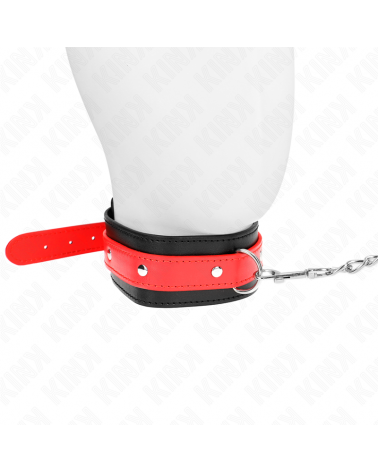 KINK - COLLANA CON CINTURINO ROSSO 65 CM REGOLABILE 36-43 CM X 5 CM