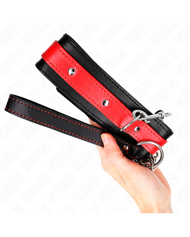 KINK - COLLANA CON CINTURINO ROSSO 65 CM REGOLABILE 36-43 CM X 5 CM