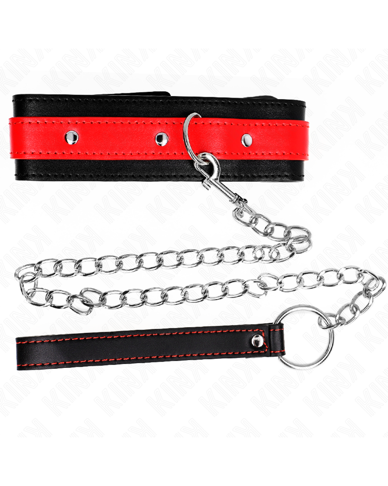 KINK - COLLANA CON CINTURINO ROSSO 65 CM REGOLABILE 36-43 CM X 5 CM
