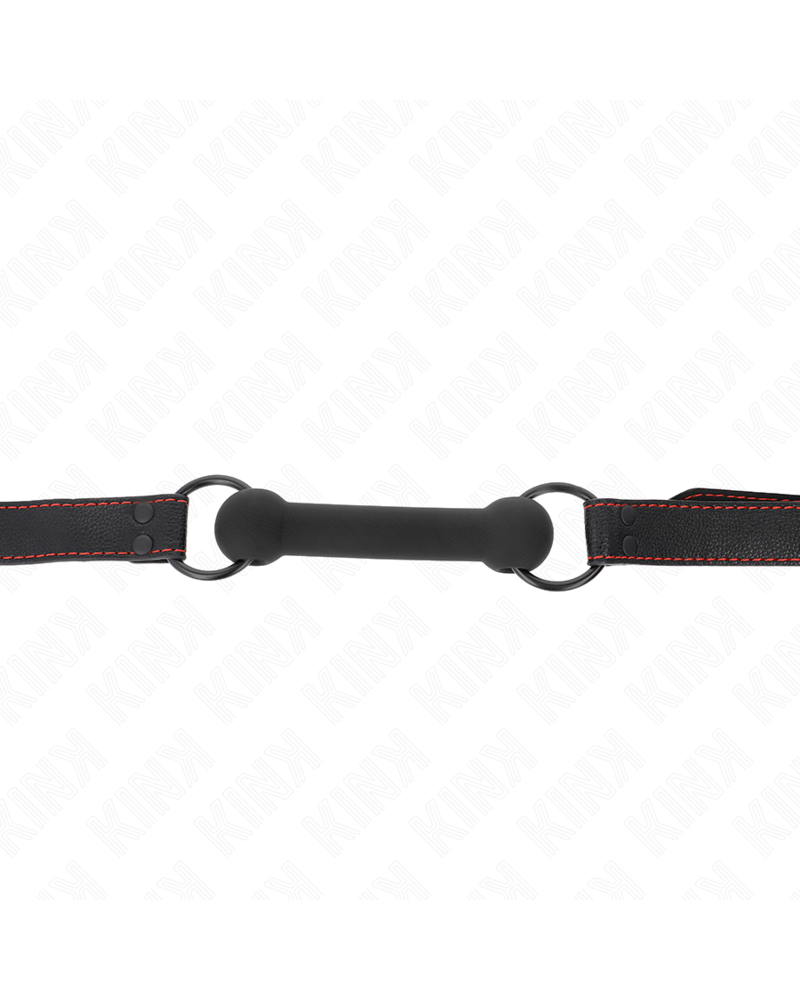 KINK - BONE GAG CON CINTURINO IN SIMILPELLE NERO REGOLABILE 41-57 CM