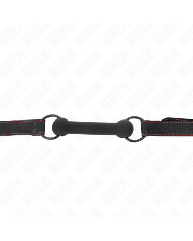 KINK - BONE GAG CON CINTURINO IN SIMILPELLE NERO REGOLABILE 41-57 CM