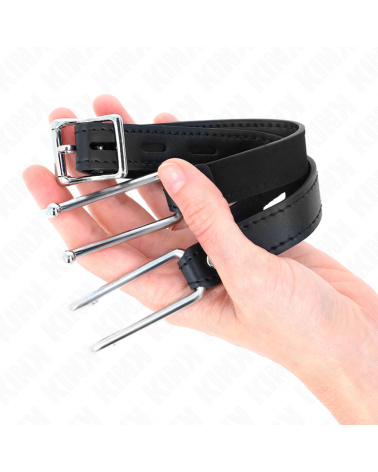 KINK - GANCIO IN METALLO 11.5 CM CON CINTURINO IN SIMILPELLE REGOLABILE 39-58 CM X 2 CM