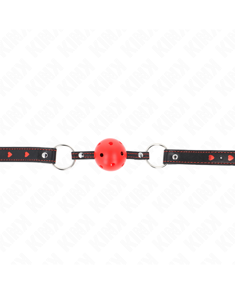 KINK - BALL GAG HOLLOW HARD ROSSO MODELLO 2 65 x 2,5 CM