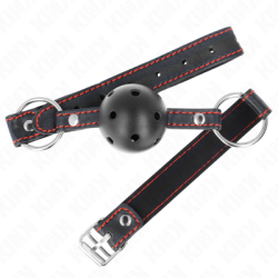KINK - BALL GAG HOLLOW HARD NERO MODELLO 2 65 x 2,5 CM 2
