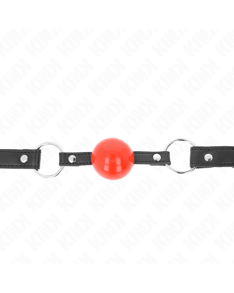 KINK - BALL 4 CM GAG CON SERRATURA SFERA ROSSA CINTURINO NERO 60 x 2 CM