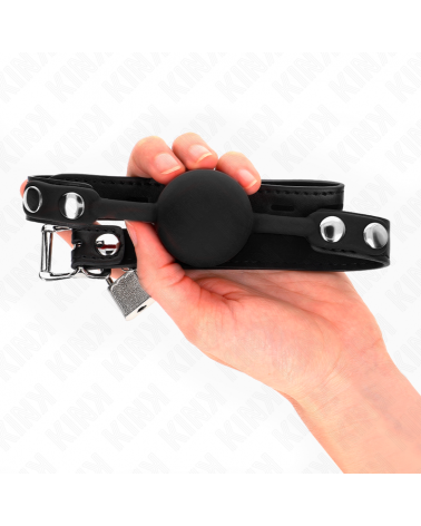 KINK - MODELLO 1 PALLA IN SILICONE 4 CM GAG CON SERRATURA 60 x 2 CM