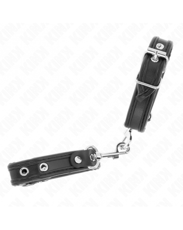 KINK - MINI BRACCIALETTI NERI CON BORCHIE REGOLABILI 16-22 CM X 2 CM 2