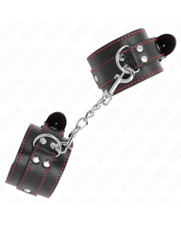 KINK - RESISTENZA DA POLSO NERA CON FODERA ROSSA REGOLABILE 20-28 CM X 5,5 CM 2
