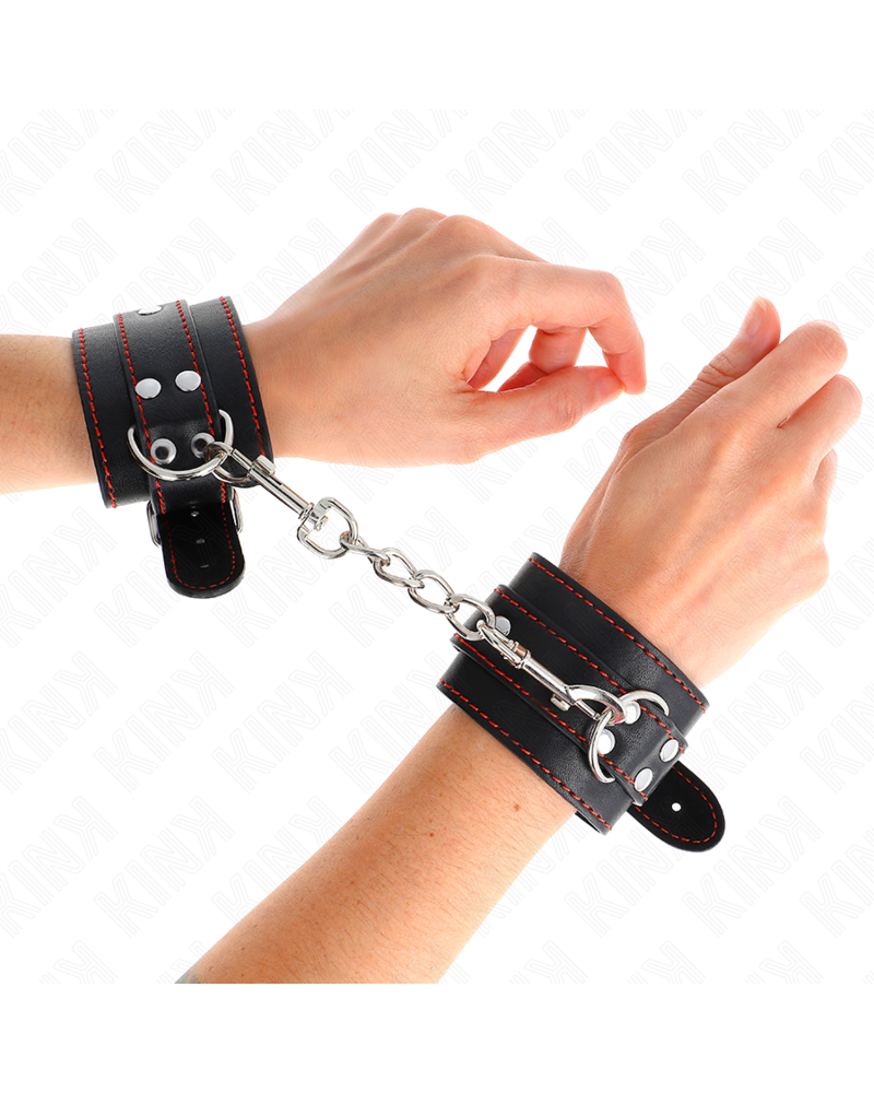 KINK - RESISTENZA DA POLSO NERA CON FODERA ROSSA REGOLABILE 20-28 CM X 5,5 CM