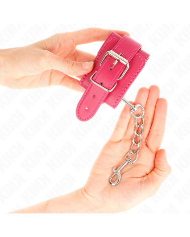KINK - TENUTA DA POLSO ROSA LAMPONE CON FODERA ROSA LAMPONE REGOLABILE 20-28 CM X 5,5 CM