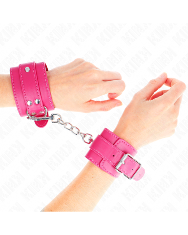 KINK - TENUTA DA POLSO ROSA LAMPONE CON FODERA ROSA LAMPONE REGOLABILE 20-28 CM X 5,5 CM