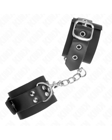 KINK - RESISTENZA DA POLSO IN NYLON NERO CON CINTURA IN PELLE NERA REGOLABILE 19-29 CM X 5,1 CM 2