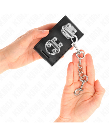 KINK - RESISTENZA DA POLSO MULTIPOSIZIONE CON CHIUSURA A LUCCHETTO NERA REGOLABILE 16-23 CM X 5,5 CM