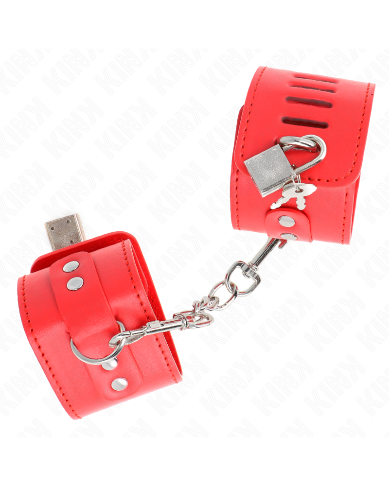 KINK - RESISTENZA DA POLSO CON CHIUSURA A LUCCHETTO ROSSO REGOLABILE 16-23 CM X 5,5 CM