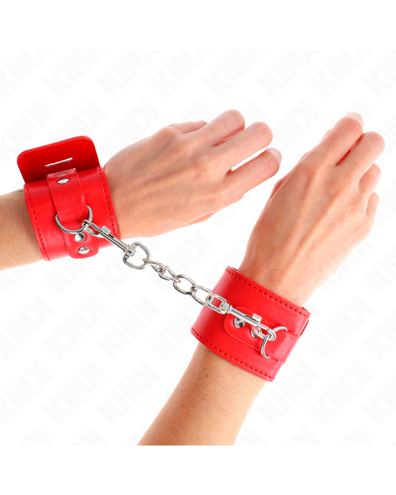 KINK - RESISTENZA DA POLSO CON CHIUSURA A LUCCHETTO ROSSO REGOLABILE 16-23 CM X 5,5 CM