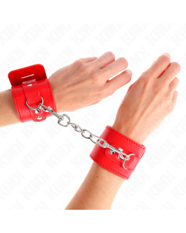 KINK - RESISTENZA DA POLSO CON CHIUSURA A LUCCHETTO ROSSO REGOLABILE 16-23 CM X 5,5 CM