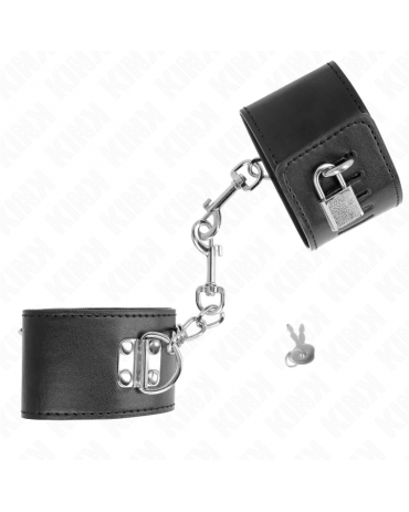 KINK - RESISTENZA DA POLSO CON CHIUSURA A LUCCHETTO NERO REGOLABILE 16-23 CM X 5,5 CM 2