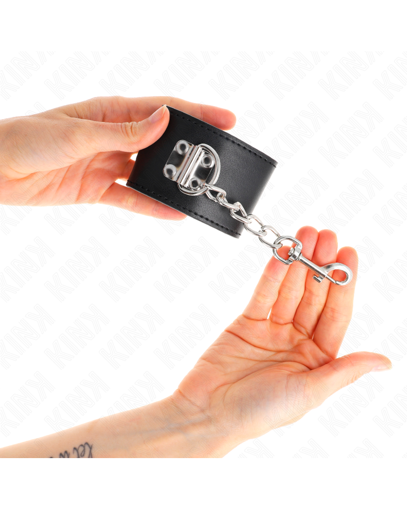 KINK - RESISTENZA DA POLSO CON CHIUSURA A LUCCHETTO NERO REGOLABILE 16-23 CM X 5,5 CM