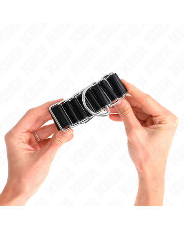 KINK - TENUTA DA POLSO SOTTILE A CERNIERA NERA REGOLABILE 16-22 CM X 3,5 CM
