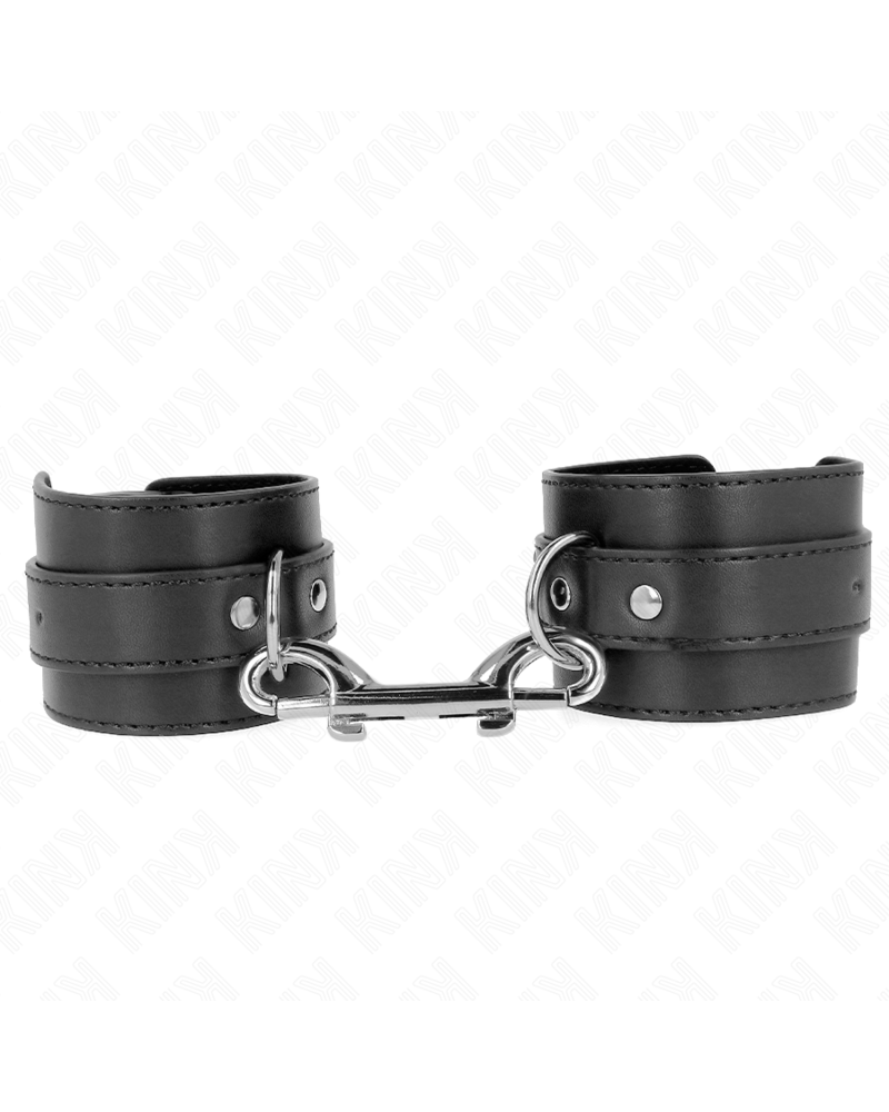 KINK - TENUTA DA POLSO-FILA DI RIVETTI SINGOLA E FIBBIA GRANDE NERA REGOLABILE 17-28 CM X 5 CM