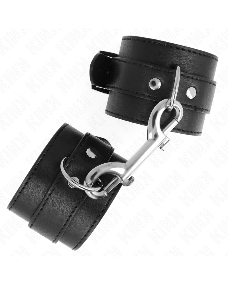 KINK - TENUTA DA POLSO-FILA DI RIVETTI SINGOLA E FIBBIA GRANDE NERA REGOLABILE 17-28 CM X 5 CM