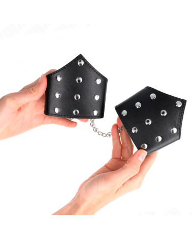 KINK - BRACCIALI STILE PUNTO NERO CON CATENA REGOLABILE 17-23 CM X 8,5 CM