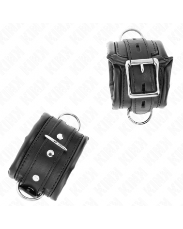 KINK - RESISTENZA DA POLSO PESANTE CON FODERA IN PELLICCIA NERA REGOLABILE 20-30 CM X 6 CM