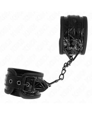 KINK - RESISTENZA DA POLSO CON MOTIVO A DIAMANTI NERO REGOLABILE 17-26 CM X 5,5 CM 2