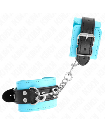 KINK - RESISTENZA DA POLSO CON GANCIO BLU IMBOTTITO IN PELLICCIA REGOLABILE 20-28 CM X 5,5 CM 2