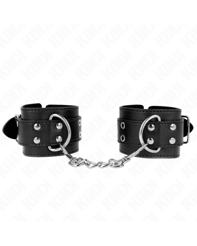 KINK - REGTINO DA POLSO DOPPIA FIBBIA NERO REGOLABILE 19-26 CM