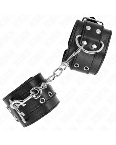 KINK - REGTINO DA POLSO DOPPIA FIBBIA NERO REGOLABILE 19-26 CM