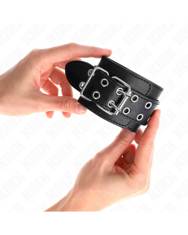 KINK - REGTINO DA POLSO DOPPIA FIBBIA NERO REGOLABILE 19-26 CM