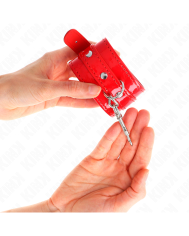 KINK - POLSINI LUCIDI ROSSI REGOLABILI 23-33 CM