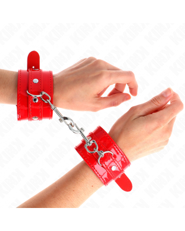 KINK - POLSINI LUCIDI ROSSI REGOLABILI 23-33 CM