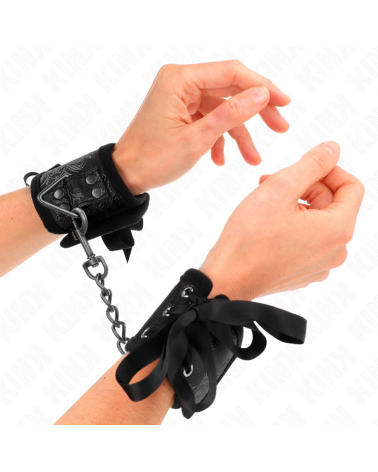 KINK - RESISTENZA DA POLSO SCANDALO DETTAGLI IN PIZZO NERO 24,5 CM X 6,5 CM