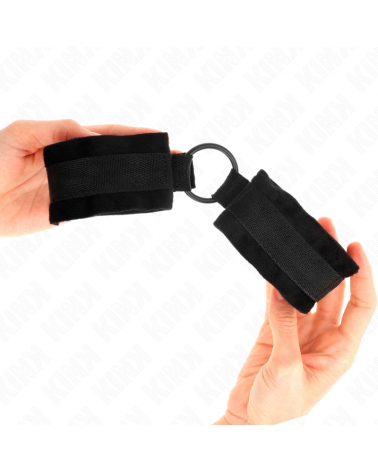 KINK - POLSINI IN PELLICCIA PER PRINCIPIANTI 25 CM CON O-RING 4 CM NERO REGOLABILE 15-25 CM